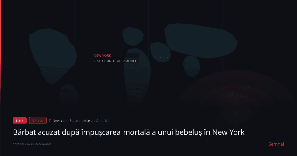 Bărbat acuzat după împușcarea mortală a unui bebeluș în New York — Semnale