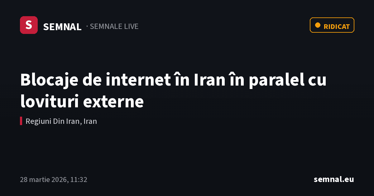 Blocaje de internet în Iran în paralel cu lovituri externe — Semnale