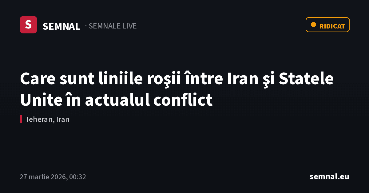 Care sunt liniile roşii între Iran şi Statele Unite în actualul conflict — Semnale