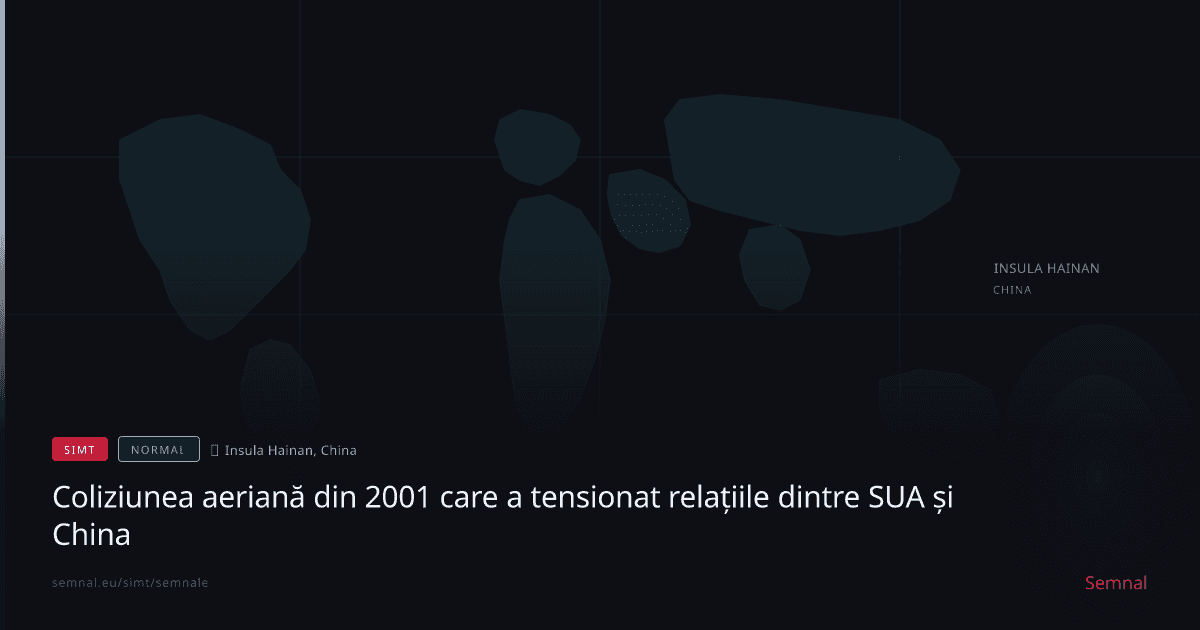 Coliziunea aeriană din 2001 care a tensionat relațiile dintre SUA și China — Semnale
