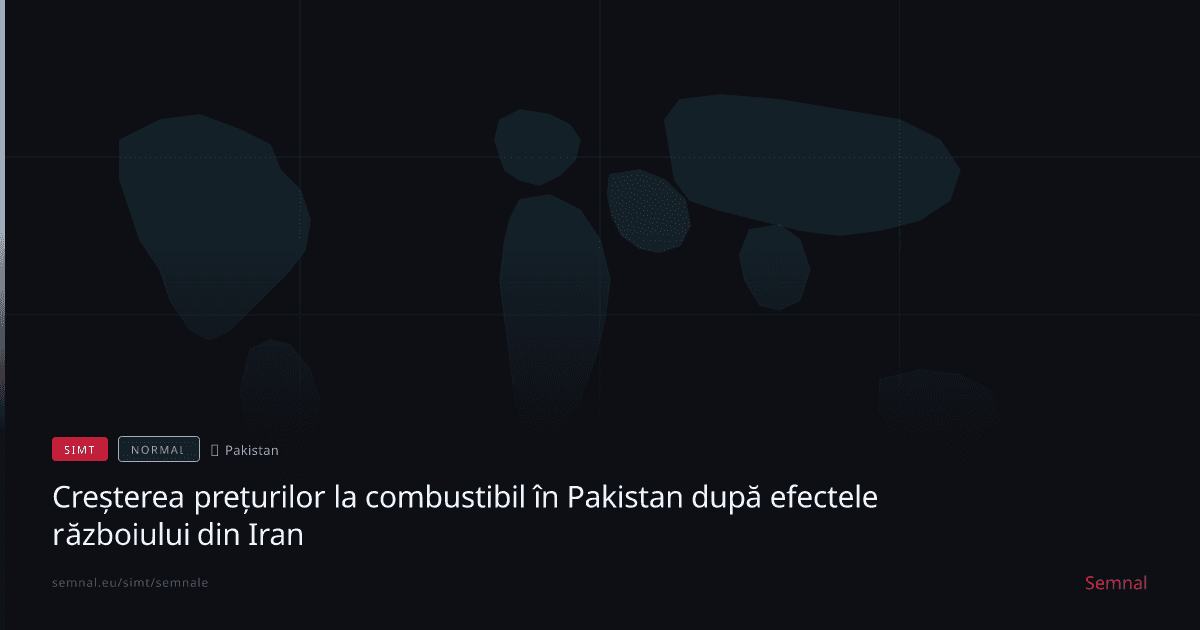 Creșterea prețurilor la combustibil în Pakistan după efectele războiului din Iran