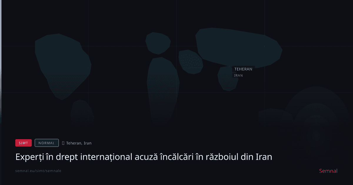 Experți în drept internațional acuză încălcări în războiul din Iran — Semnale
