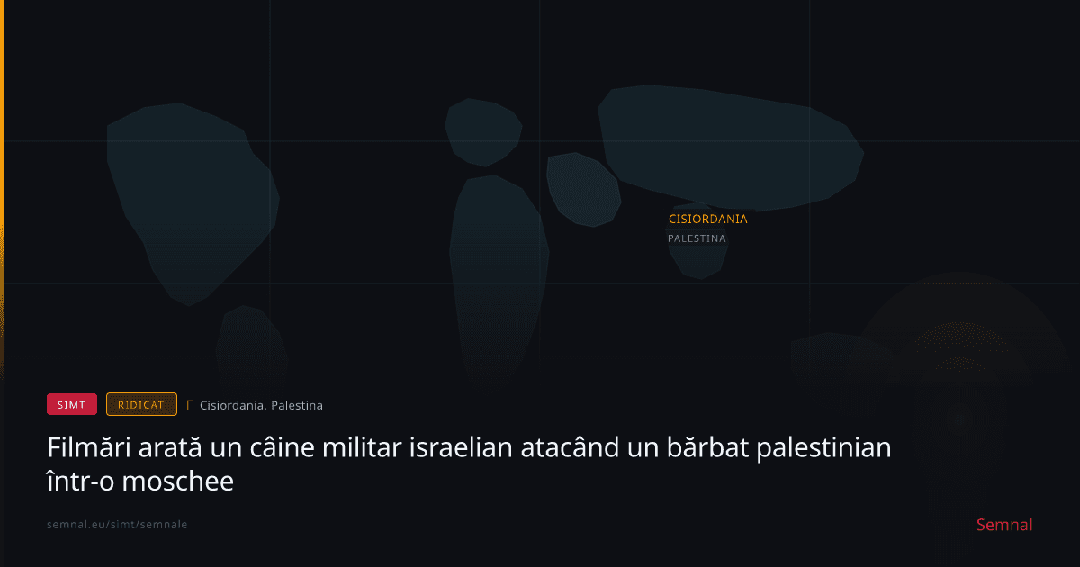 Filmări arată un câine militar israelian atacând un bărbat palestinian într-o moschee — Semnale