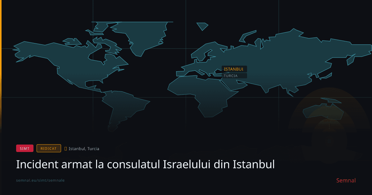 Incident armat la consulatul Israelului din Istanbul — Semnale
