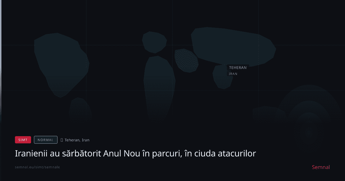 Iranienii au sărbătorit Anul Nou în parcuri, în ciuda atacurilor — Semnale