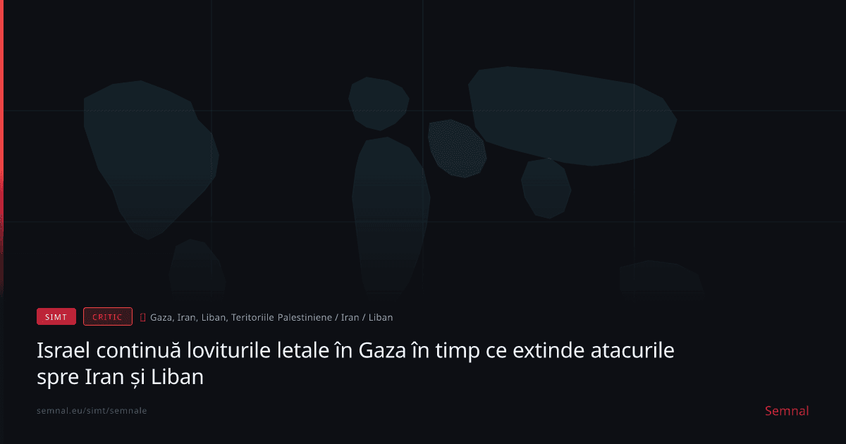 Israel continuă loviturile letale în Gaza în timp ce extinde atacurile spre Iran și Liban — Semnale
