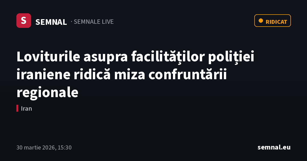 Loviturile asupra facilităților poliției iraniene ridică miza confruntării regionale — Semnale