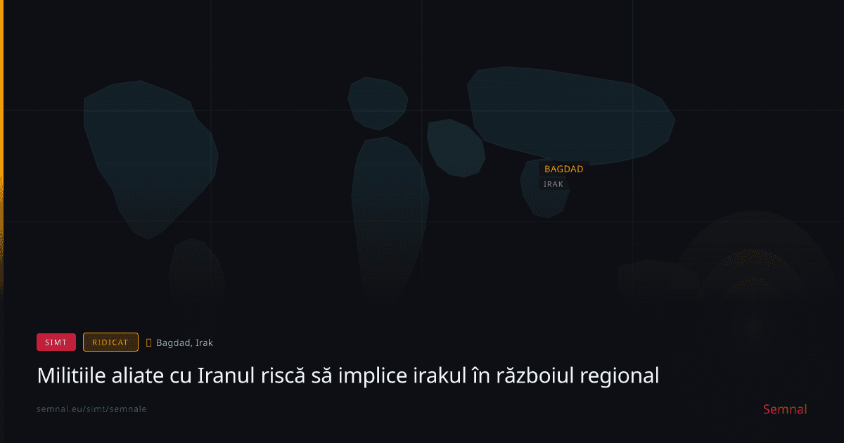 Militiile aliate cu Iranul riscă să implice irakul în războiul regional — Semnale
