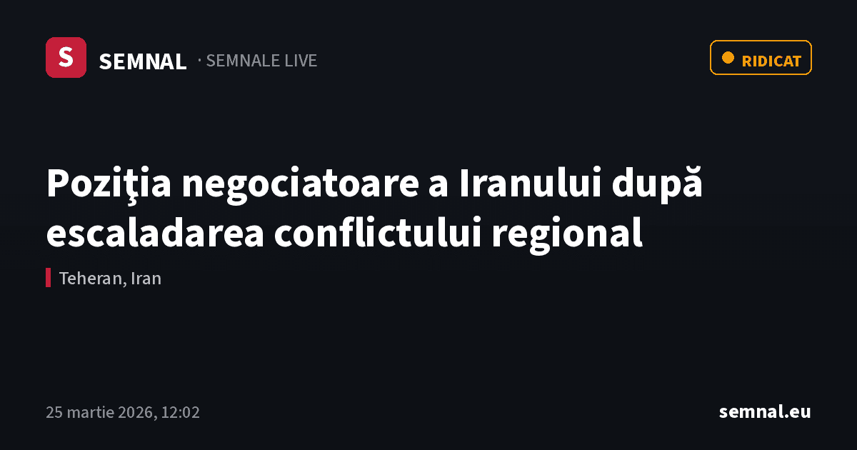 Poziţia negociatoare a Iranului după escaladarea conflictului regional — Semnale
