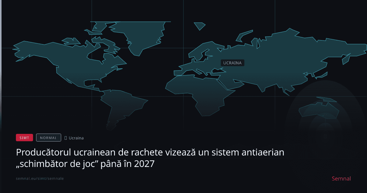 Producătorul ucrainean de rachete vizează un sistem antiaerian „schimbător de joc” până în 2027 — Semnale