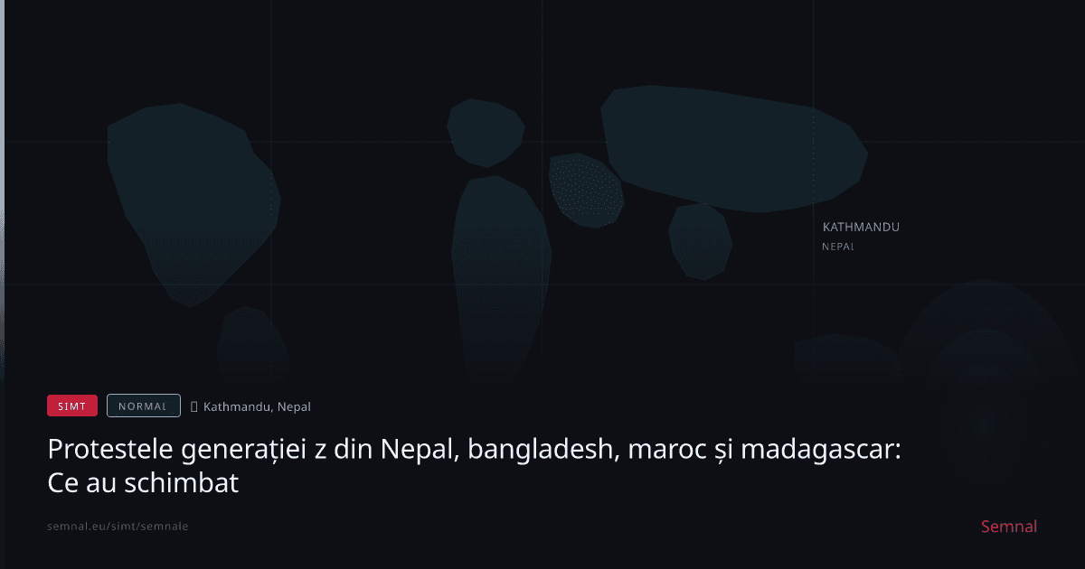 Protestele generației z din Nepal, bangladesh, maroc și madagascar: Ce au schimbat — Semnale