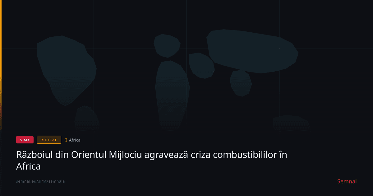 Războiul din Orientul Mijlociu agravează criza combustibililor în Africa — Semnale