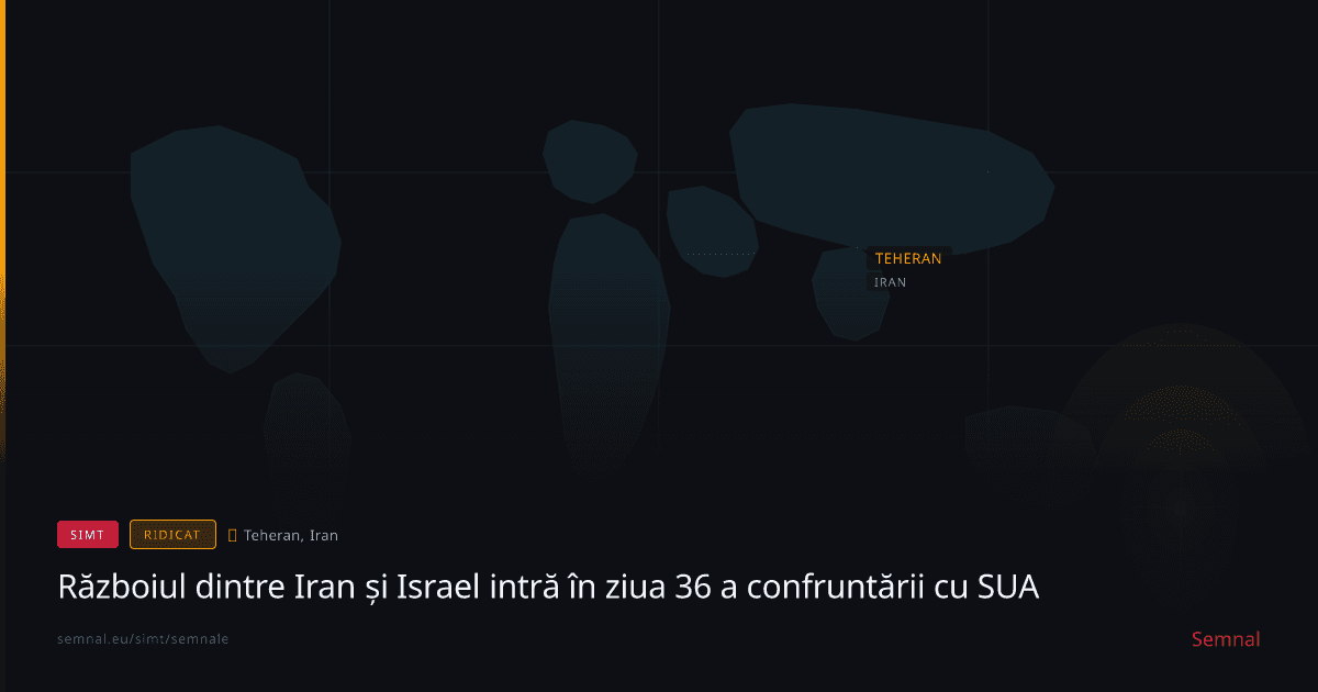 Războiul dintre Iran și Israel intră în ziua 36 a confruntării cu SUA — Semnale