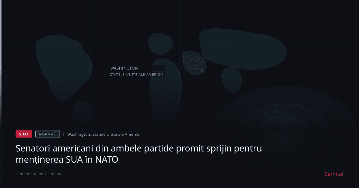 Senatori americani din ambele partide promit sprijin pentru menținerea SUA în NATO — Semnale