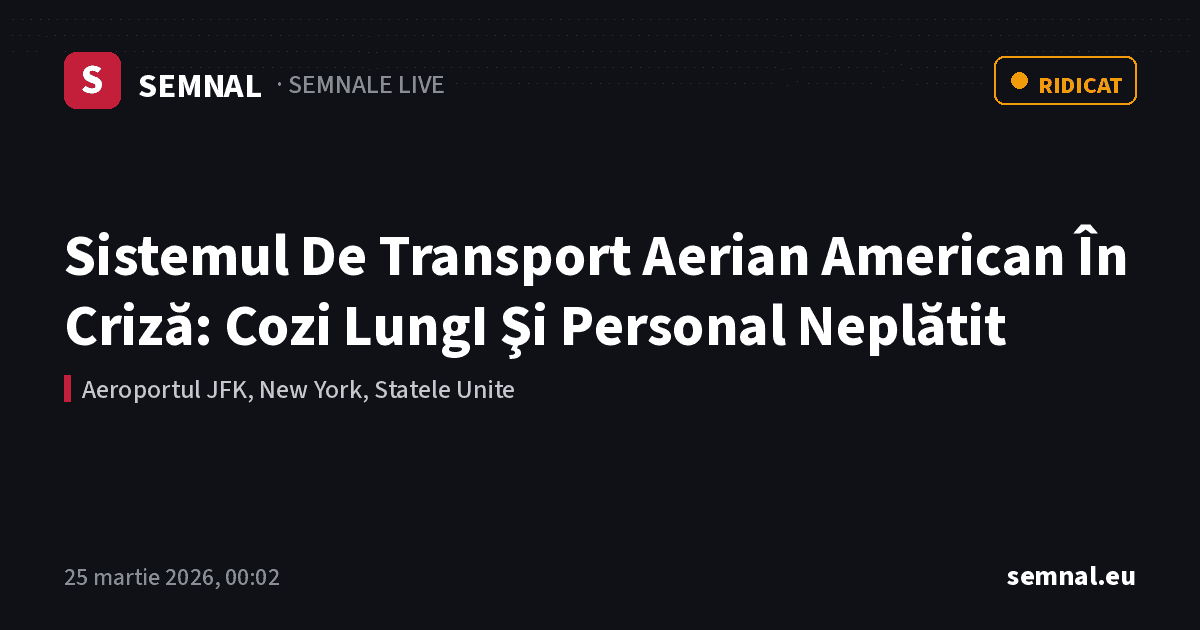 Sistemul De Transport Aerian American În Criză: Cozi LungI Şi Personal Neplătit — Semnale