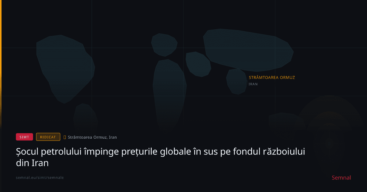 Șocul petrolului împinge prețurile globale în sus pe fondul războiului din Iran — Semnale