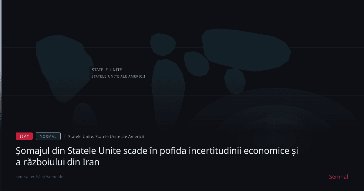 Șomajul din Statele Unite scade în pofida incertitudinii economice și a războiului din Iran — Semnale