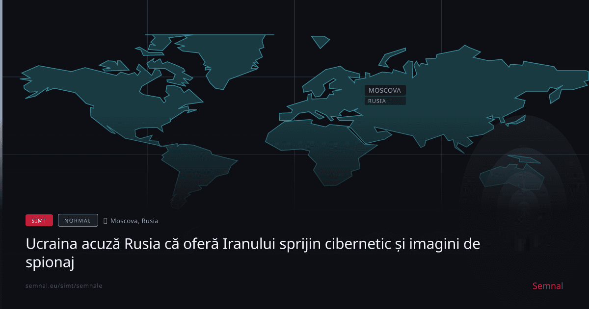 Ucraina acuză Rusia că oferă Iranului sprijin cibernetic și imagini de spionaj — Semnale