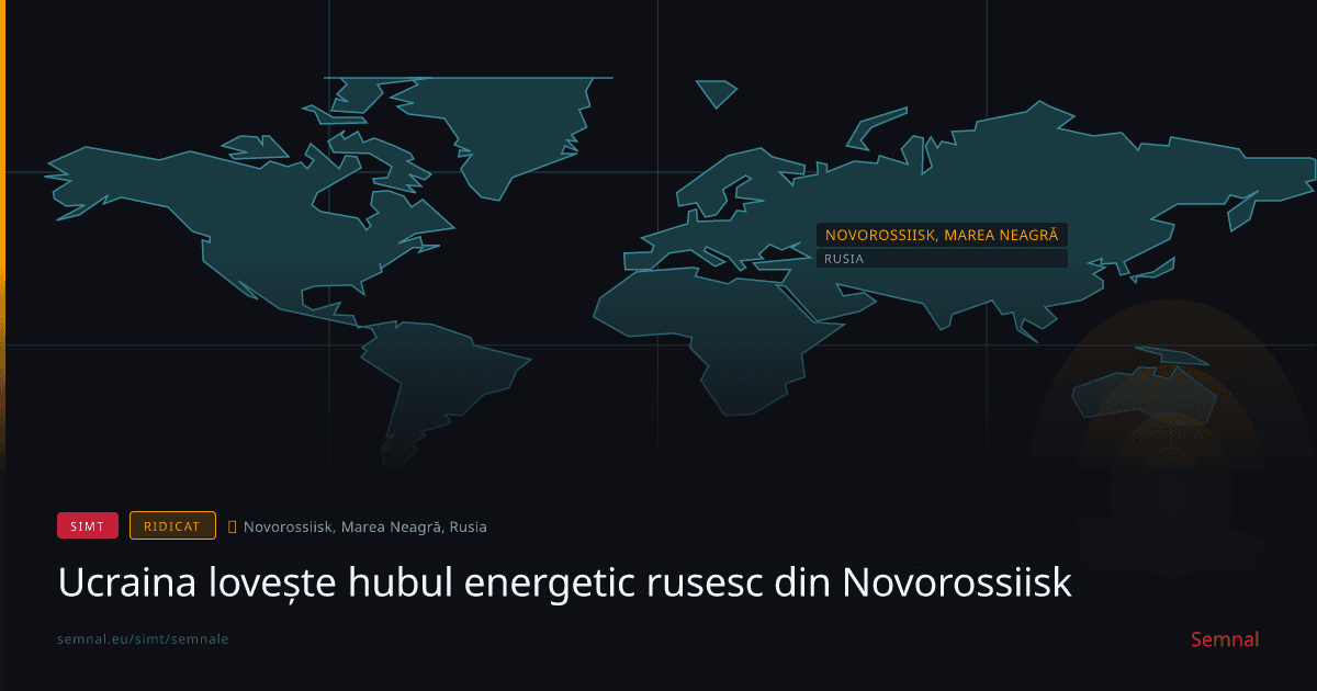 Ucraina lovește hubul energetic rusesc din Novorossiisk — Semnale