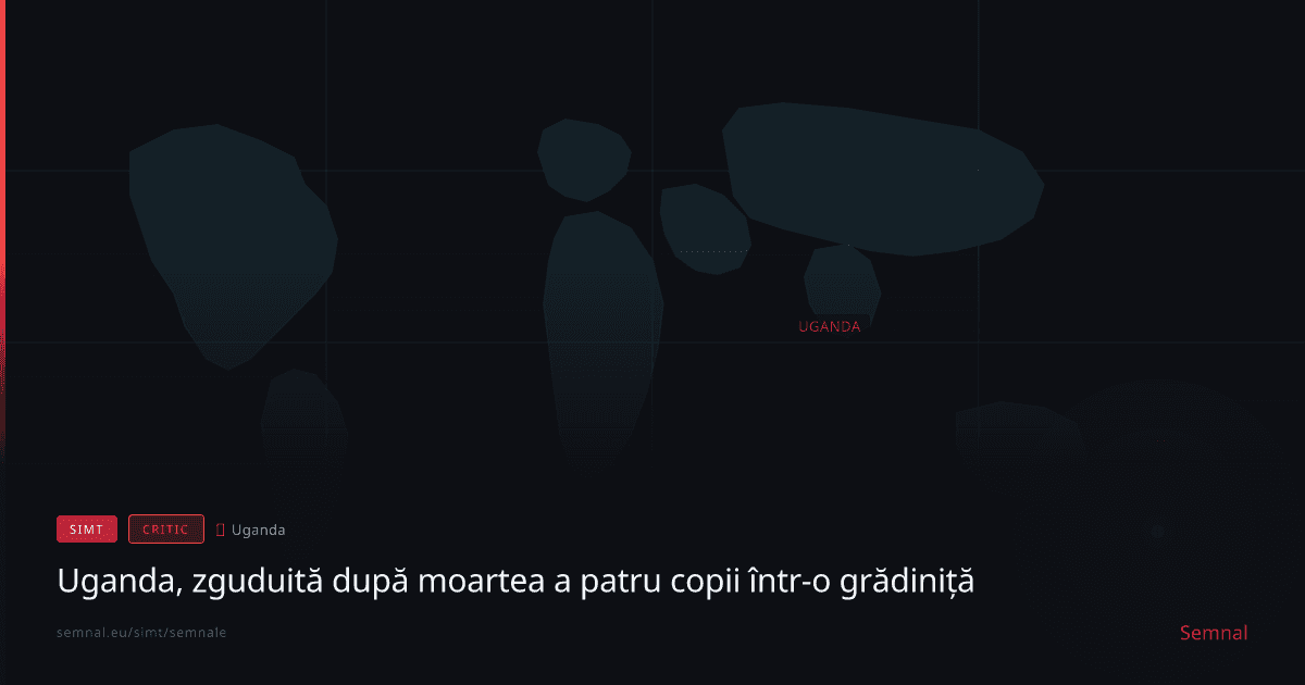 Uganda, zguduită după moartea a patru copii într-o grădiniță — Semnale