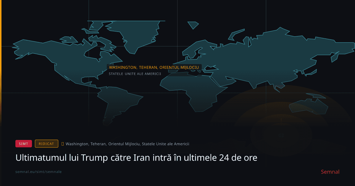 Ultimatumul lui Trump către Iran intră în ultimele 24 de ore — Semnale