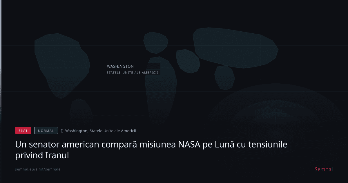 Un senator american compară misiunea NASA pe Lună cu tensiunile privind Iranul — Semnale