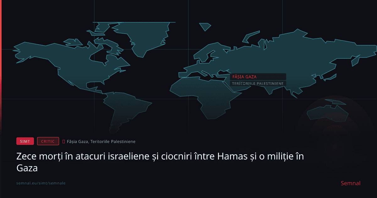 Zece morți în atacuri israeliene și ciocniri între Hamas și o miliție în Gaza — Semnale