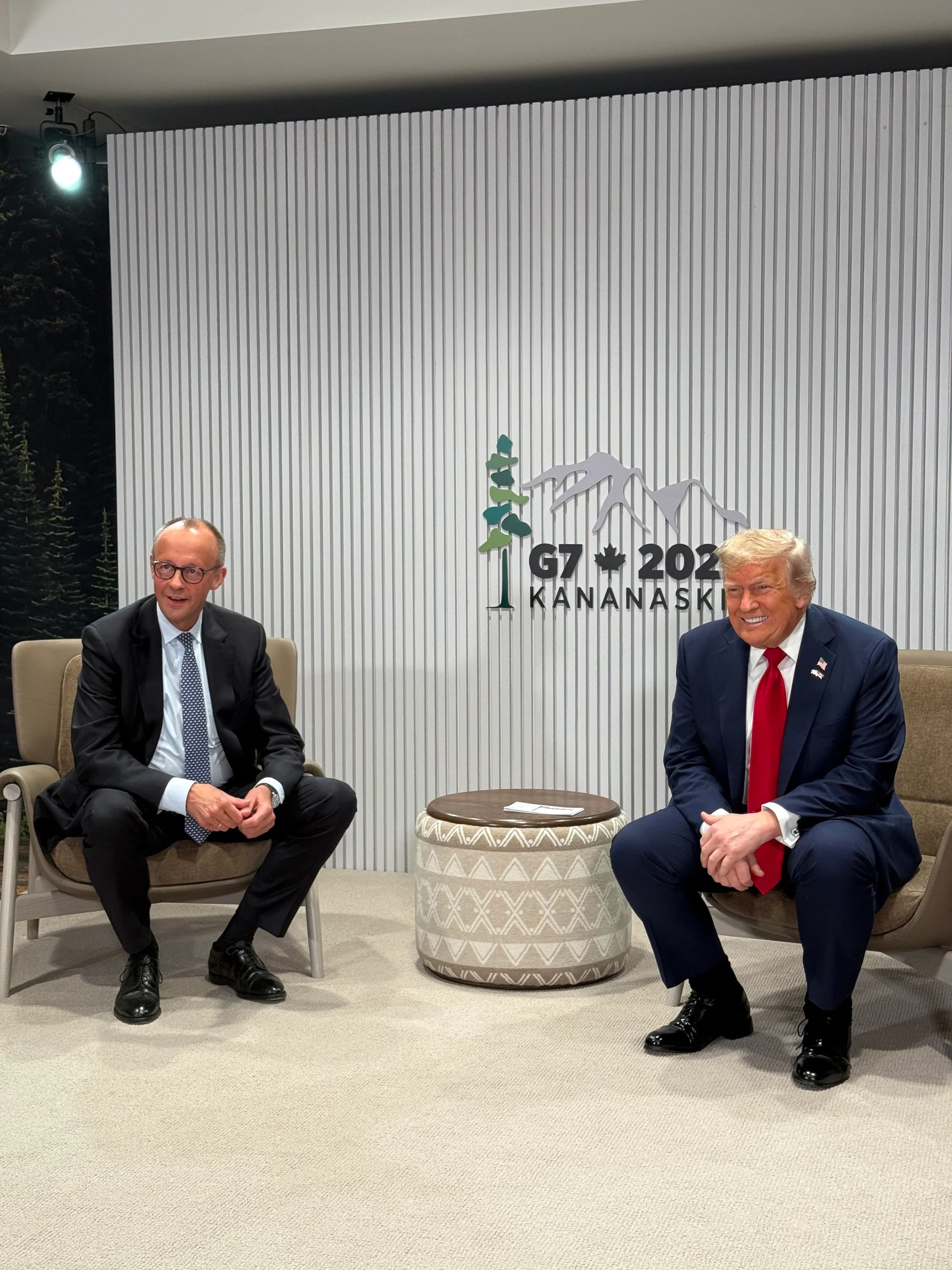 Merz and Trump in Kananaskis for G7