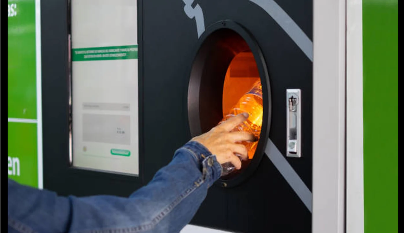Record la reciclare: un bărbat a introdus 8.000 de sticle în automat