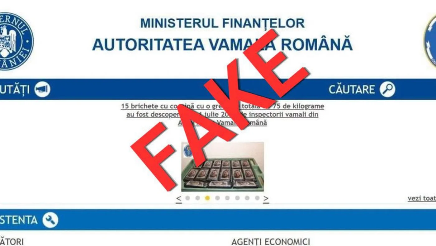 Autoritatea Vamală Română respinge o știre falsă despre cocaină