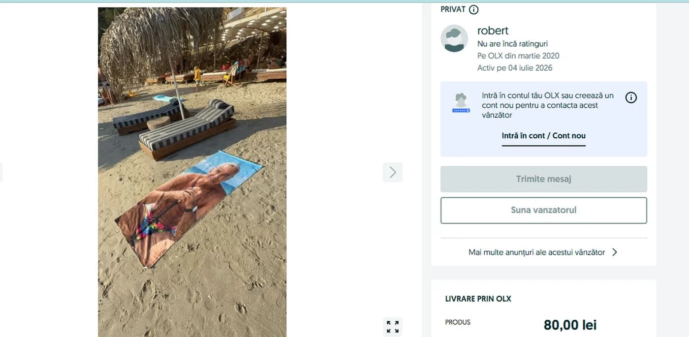 Prosopul cu Călin Georgescu de pe OLX, vândut cu 80 de lei