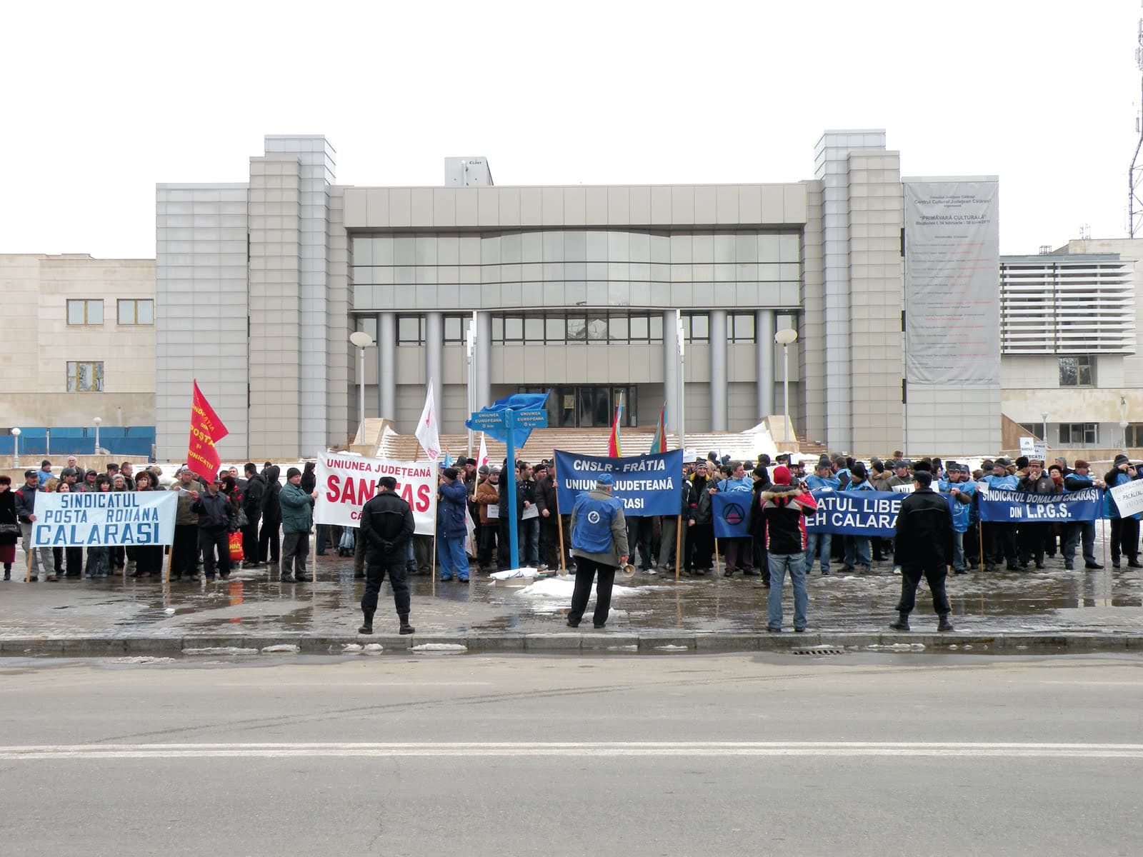 Calarasi: Discretul protest al sindicatelor