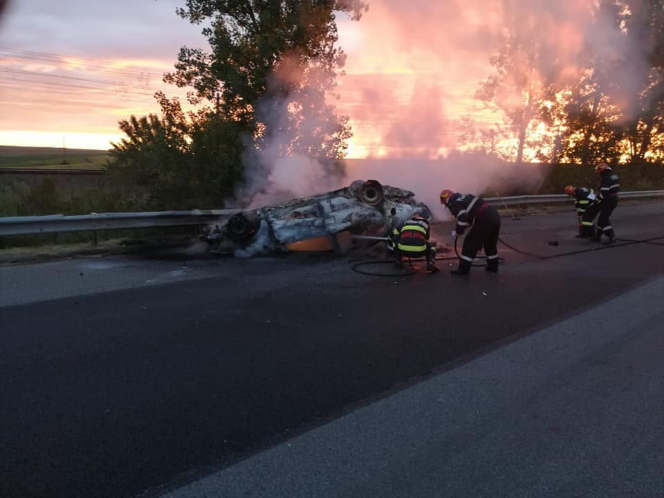 Accident rutier pe A2