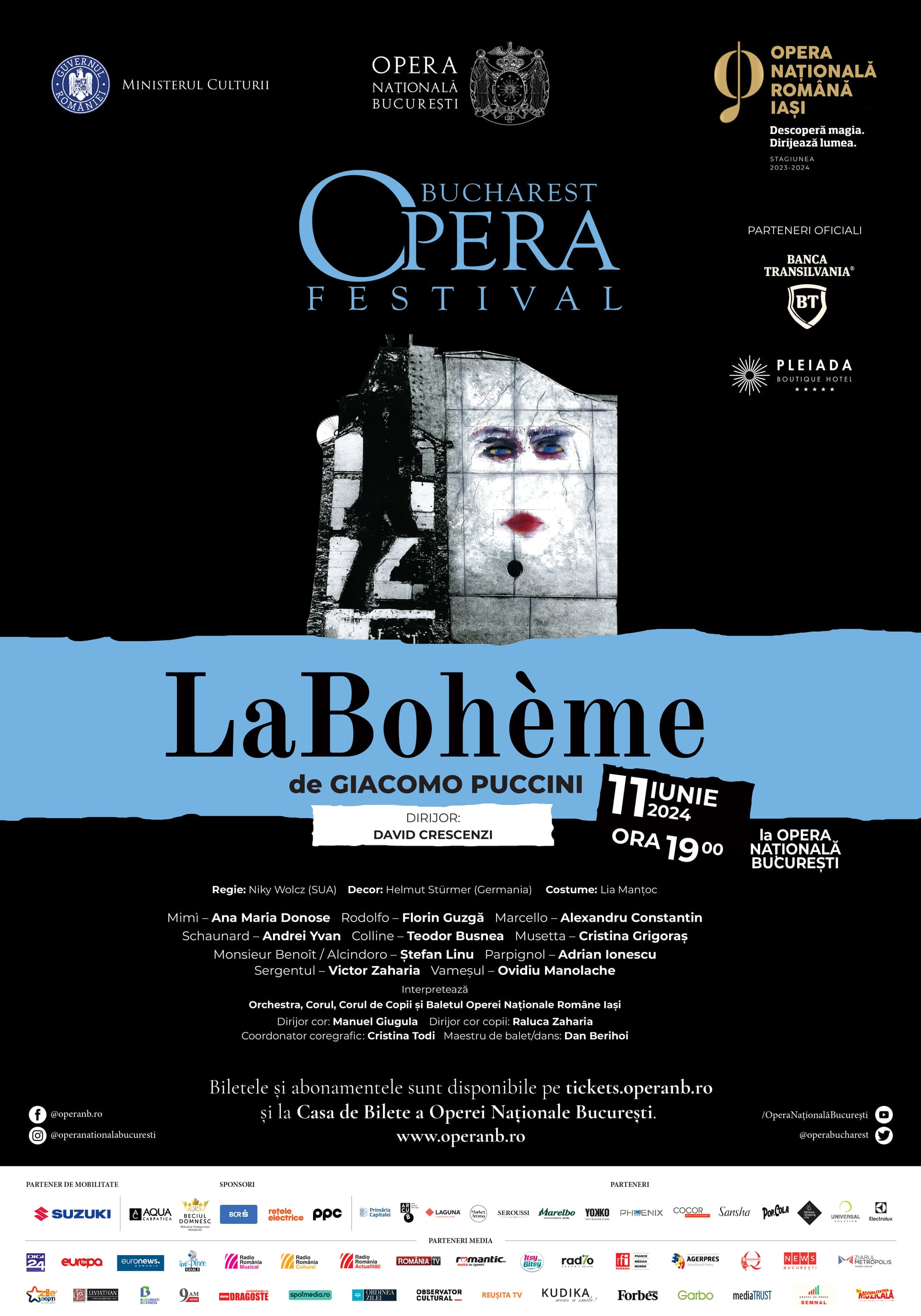 La Bohème cu Opera Naţională Română din Iaşi pe operei bucureştene la Bucharest Opera Festival
