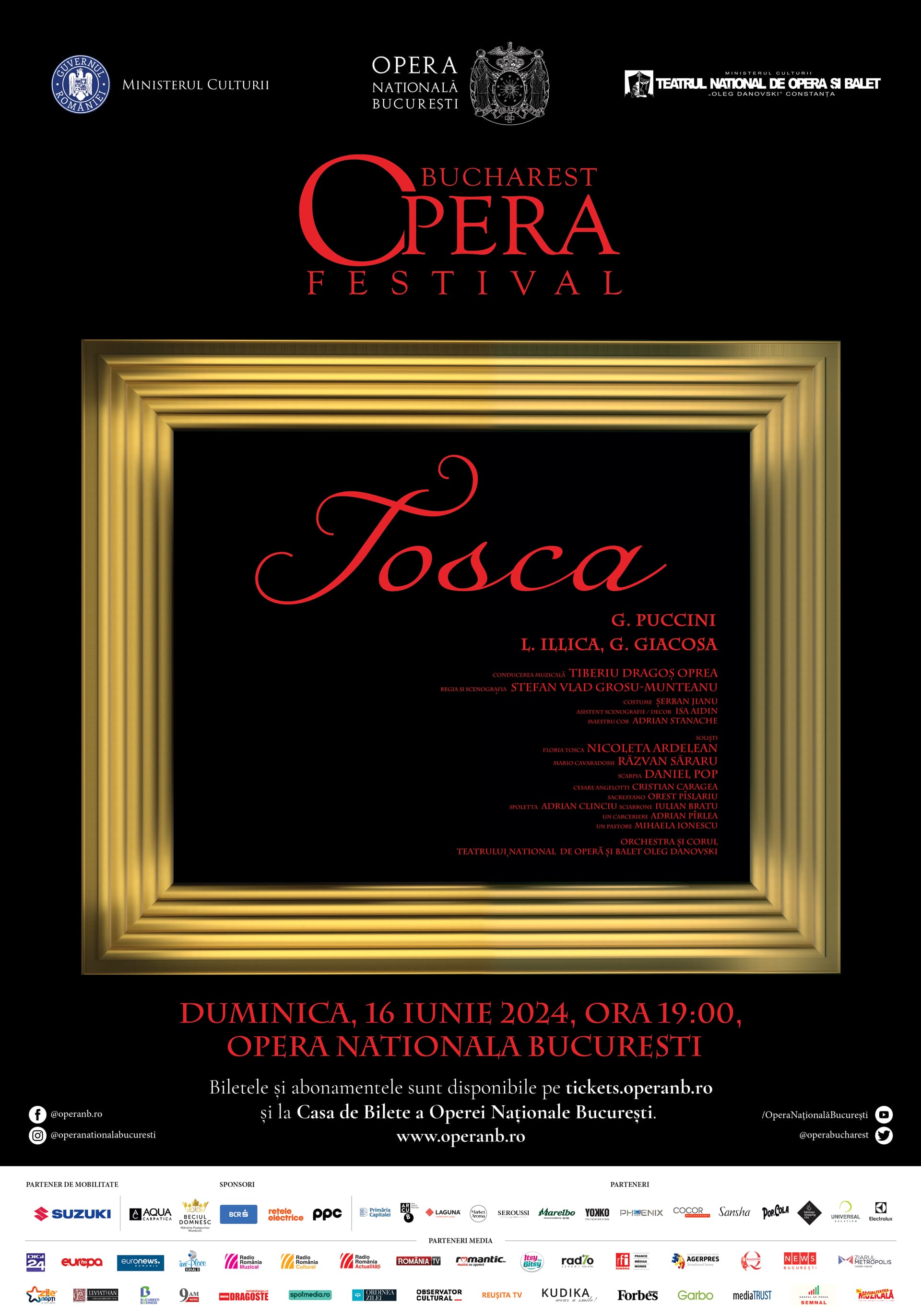 Tosca, cu Teatrul Național de Operă și Balet „Oleg Danovski” Constanța, pe scena operei bucureştene la Bucharest Opera Festival