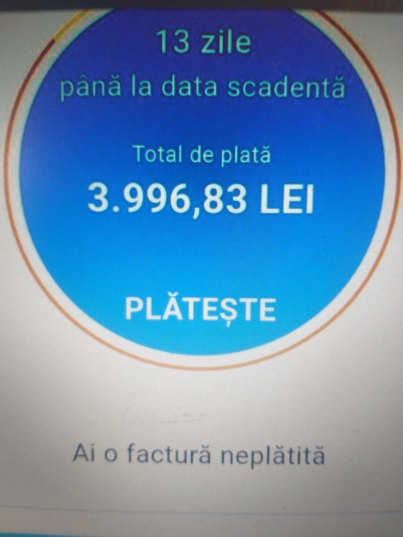 Factură de aproape 4.000 de lei la curent, primită de un buzoian