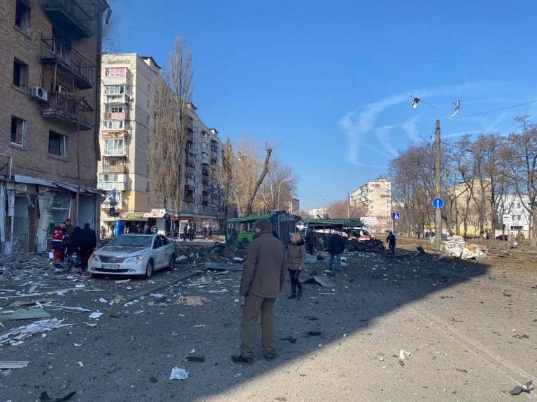 Rusia Bombardament Kiev Explozie Racheta Ucraina