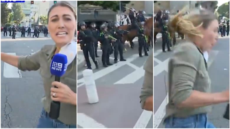 O jurnalistă australiană, rănită de poliția din Los Angeles în timpul unei transmisiuni live de la p — Internațional