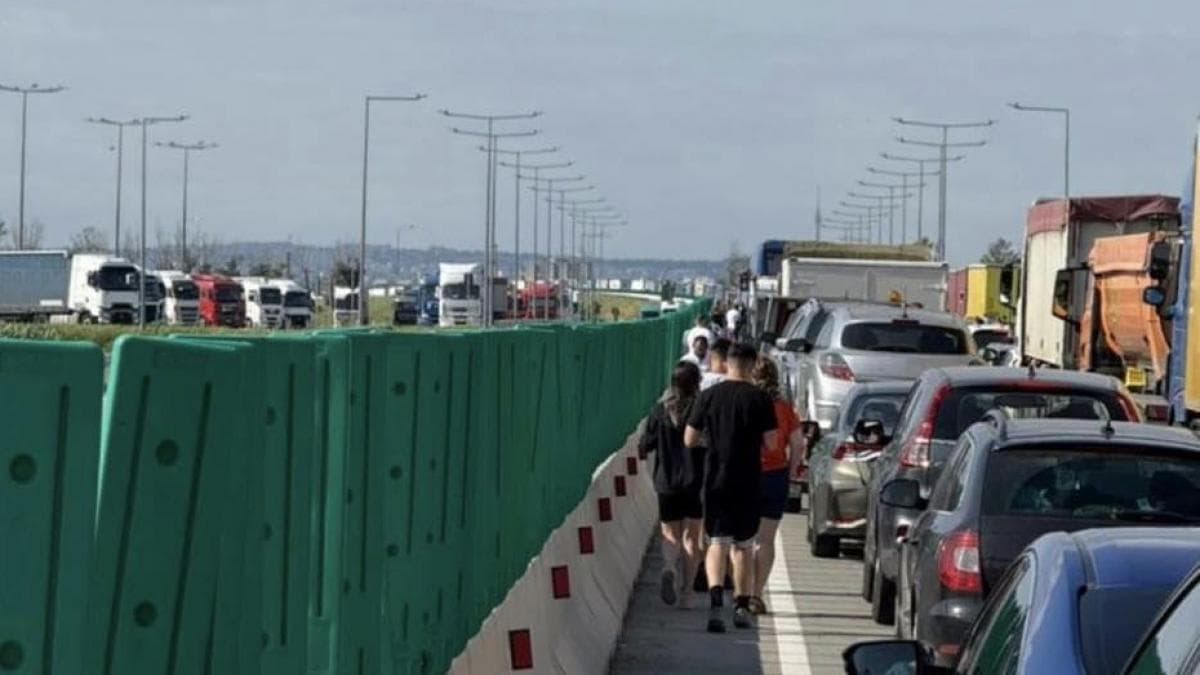 Trafic intens pe DN 5 Giurgiu–Ruse, la ieșirea din țară