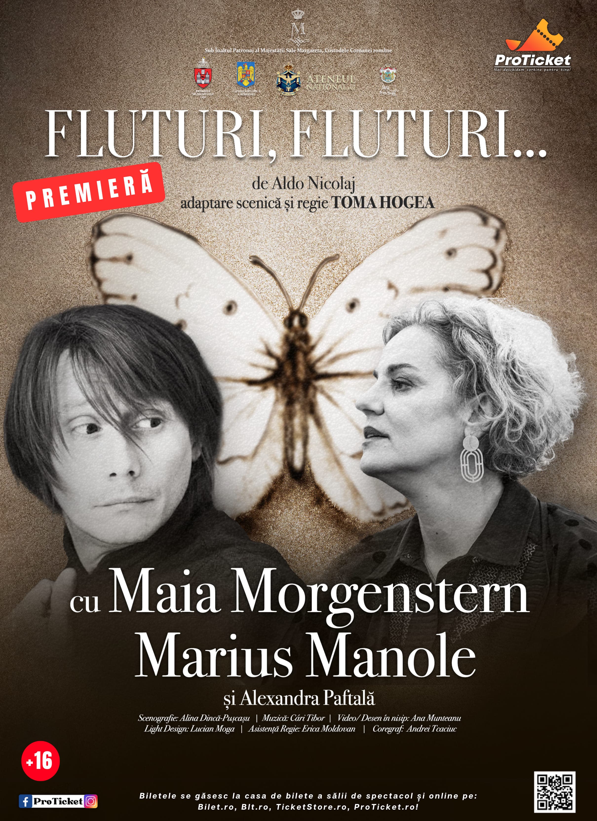 Fluturi, fluturi... și Noi 4, două spectacole de teatru în București la mijloc de septembrie