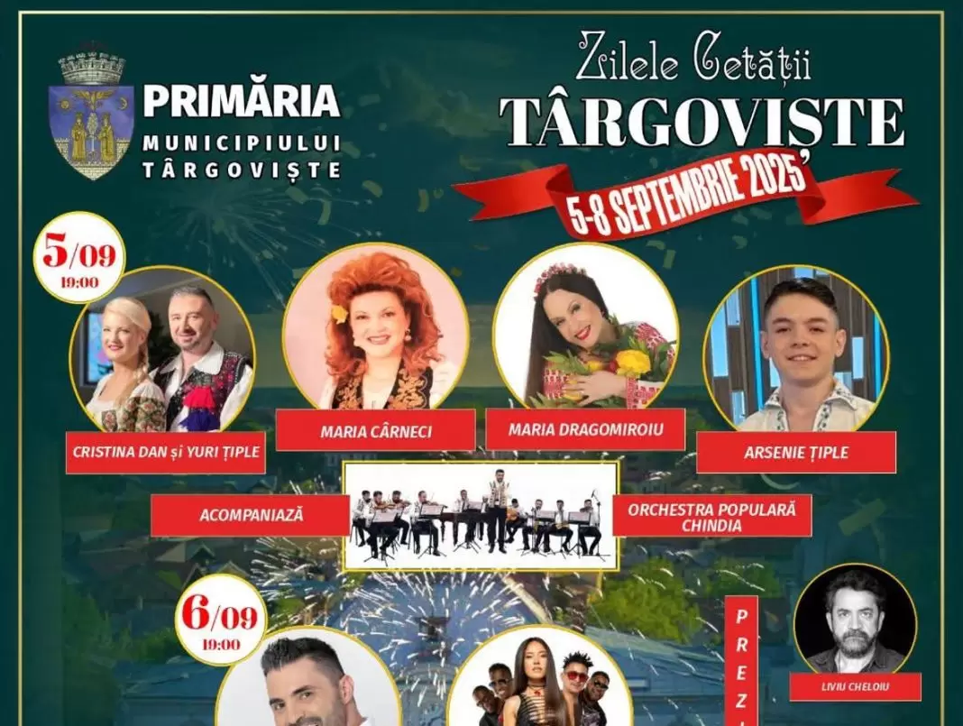 Târgoviște îmbracă haine de sărbătoare: patru zile de tradiție, muzică și spectacol la Zilele Cetății 2025