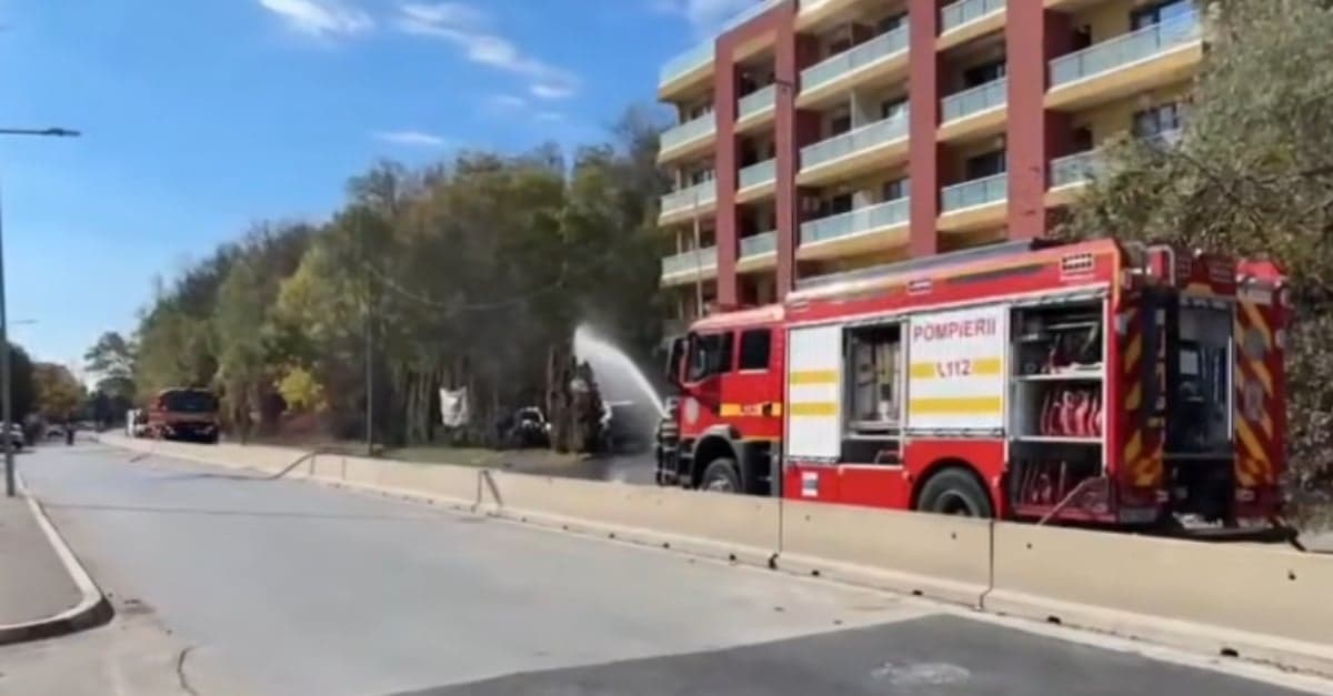 Incendiu în parcarea unui hotel situat pe Șoseaua Pipera — Societate