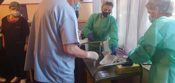 Primele cadre medicale din judeţul Giurgiu, au fost vaccinate astăzi la Spitalul Orăşenesc din Bolintin Vale